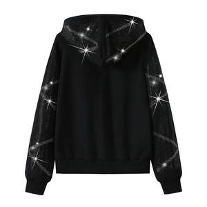 Conjuntos de chándal con diamantes de imitación personalizados para hombre, gran oferta, tendencia superior, chándales con diamantes de imitación de algodón 100% con cosas duraderas para hombre - Product Image 3