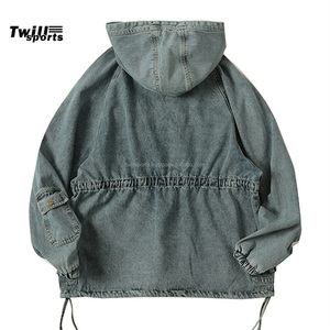 Fabricant de vestes en jean en coton OEM en gros, veste en jean pour homme personnalisée avec lavage pigmenté 2026 - Product Image 2