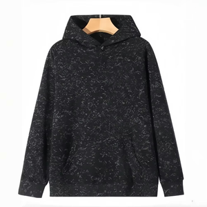 Sudadera con Capucha para Hombre, Bordada, 100% Algodón, Corte Regular, Estilo Urbano, Holgada, Informal, para Otoño e Invierno - Product Image 3