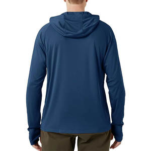 Chemises de pêche à capuche personnalisées grises avec protection UV pour hommes, chemise de sport respirante à séchage rapide, chemise de pêche à capuche grande taille - Product Image 6