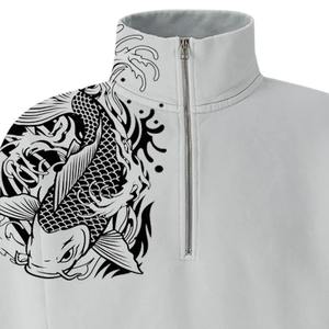 Sweat-shirt à demi-zip pour homme avec poche brodée, de haute qualité, à bas prix, avec couleur et design personnalisés, séchage rapide, service OEM - Product Image 2