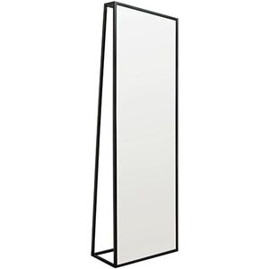 กระจกตั้งได้เต็มตัวทำจากโลหะสีดำพื้นผิวเรียบบางมินิมอลสำหรับห้องนอนและการตกแต่งภายใน - Product Image 5