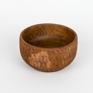Bol en bois de teck naturel de bonne qualité, vente en gros, bol à fruits rond en bois pour servir la nourriture et la salade - Product Image 1