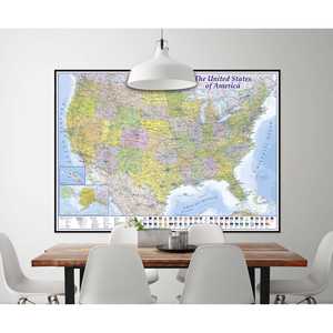 Mapa de Viaje de EE. UU. Tamaño XXL - Mapas del Mundo en Minutos para Decoración del Hogar o Uso en la Oficina - Product Image 2
