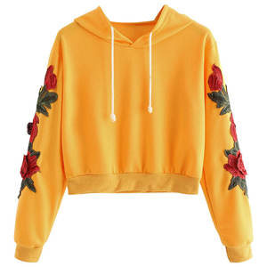 2025 nouveauté Logo personnalisé brodé respirant 100% coton biologique à capuche court pour les femmes avec fermeture à glissière conception bouffée impression - Product Image 3