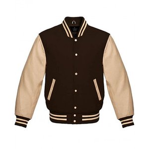 Veste universitaire Letterman unisexe en laine, bombardier universitaire, blouson de baseball pour l'extérieur, manteau d'hiver en toile sans col, nouveau - Product Image 3