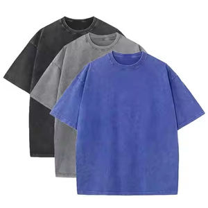 เสื้อยืดผู้ชายผ้าฟอกกรดวินเทจแบบพรีเมี่ยมผ้าฝ้าย100% ระบายอากาศโอเวอร์ไซส์และผ้านุ่มลายพื้นสำหรับฤดูใบไม้ร่วง - Product Image 1