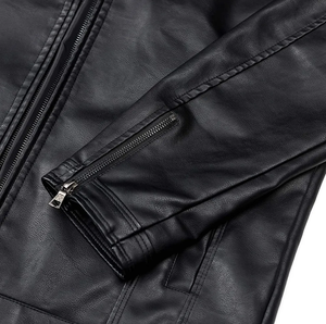 Vestes d'hiver décontractées pour hommes en cuir et toile respirantes, vertes, effet vieilli, à prix ajustable, haute qualité - Product Image 5