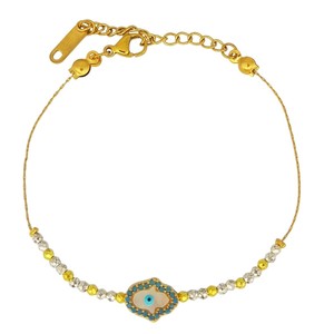 สร้อยข้อมือแฟชั่นประดับลูกปัดลายตาปีศาจ - Product Image 2