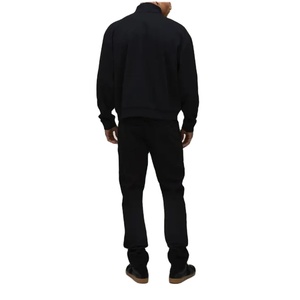 Hoodie Homme Oversize Décontracté Brodé Demi-Zip Hiver en Molleton de Coton Épais Streetwear Personnalisable OEM - Product Image 3