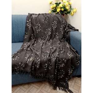 Fait à la main 100% coton Bhujodi couverture solide léger imprimé motif Style indien tissé à la main Cottage salon décor inde - Product Image 2