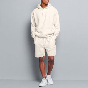 Baggy Jogger Sweat Shorts Ensembles Hommes Hiver Extérieur Sweat Shorts Ensemble Hommes Jogging Fitness Polaire Capuche Sweat Shorts Deux Pièces Ensemble - Product Image 6