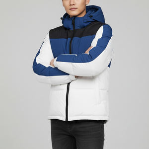 Veste matelassée surdimensionnée à capuche personnalisée avec un design de fermeture éclair à bulles douces, qualité supérieure, veste d'hiver personnalisée pour homme - Product Image 2