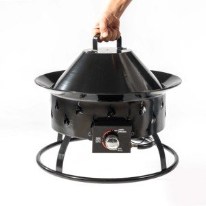 Patio de colonne de foyer à gaz en métal extérieur moderne avec certification ETL 45000-49999 BTU Propane/gaz naturel US Livraison gratuite - Product Image 1