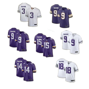 Uniforme de Fútbol Americano Minnesota Vikings de Segunda Generación 2025, Impresión por Transferencia de Calor, Manga Corta, Transpirable, Talla Grande, Personalizado - Product Image 1
