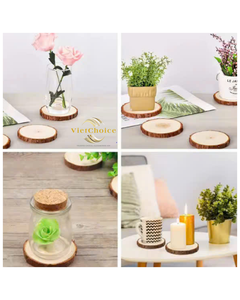 Sous-verres en bois classiques de haute qualité avec des motifs géométriques accrocheurs, biodégradables et écologiques pour la décoration de fête - Product Image 3