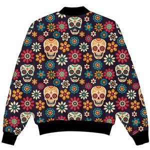 เสื้อแจ็คเก็ตบอมเบอร์แบบสั่งทำสำหรับผู้ชาย พิมพ์ลายเต็มตัว ผ้าโพลีเอสเตอร์ เสื้อแจ็คเก็ตวาร์ซิตี้ ผลิตแบบ OEM - Product Image 2