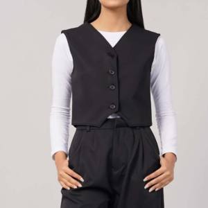 Vente en gros de veste en duvet sans manches d'hiver pour femmes avec logo personnalisé nouvelle veste d'hiver respirante à motif écossais à la mode - Product Image 3