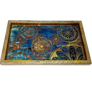 Venta caliente de alta calidad temporada de vacaciones bandeja decorativa de madera artística estándar celebración festiva regalo Navidad decoración del hogar - Product Image 1