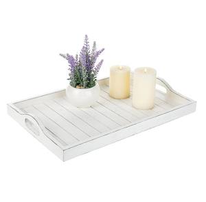 Bandeja de servicio Rectangular de madera de pino sostenible, bandejas de madera con asas de primera calidad, uso de decoración y servicio de alimentos - Product Image 2