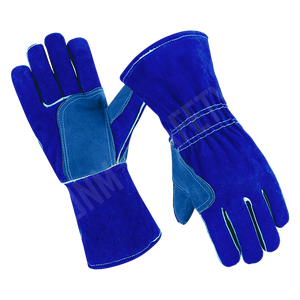 ถุงมือหนังวัวแบบแยกนิ้วสำหรับงานหนักถุงมือนิรภัยสำหรับงานอุตสาหกรรมหนังนิ่มเนื้อหนากันไฟ - Product Image 5