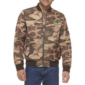 Nueva chaqueta de bombardero de invierno a la moda para hombre, chaqueta cálida acolchada con logotipo personalizado de Color sólido para hombre, ropa de calle informal para vuelos al aire libre - Product Image 4