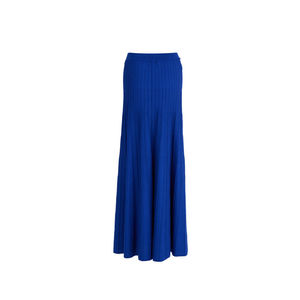 Crocheted <b>Wrap</b> A-Line Knit Skirt with Lace Print Pattern - Product Image 3