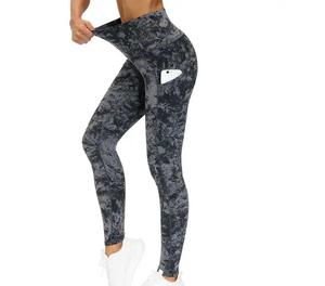 Leggings décontractés pour femmes, dernière conception OEM, fabriqués en usine, couleur unie, haute qualité, sublimation yoga, 100% coton, antibactérien, personnalisé - Product Image 3