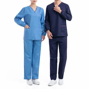 अनुकूलित सूट सांस लेने योग्य अस्पताल वर्दी स्क्रब सेट त्वरित सूखी सर्वश्रेष्ठ डिजाइन यूनिसेक्स स्क्रब वर्दी मेडिकल स्क्रब सूट