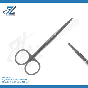 Tijeras de ligadura Spencer Corte regular Recto Manual Acero inoxidable 12cm Alta calidad A + Grado - Product Image 2