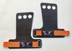 GAF Custom Logo and Color 3 Hole Leather <b>Gymnastics</b> Hand Grips Protector for Weightlifting Gym Exercise Workout - Product Image 2