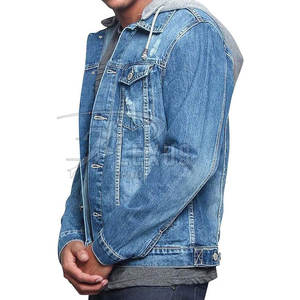 Ropa de invierno para hombre, pantalones vaqueros informales con capucha, pantalones vaqueros informales de Color sólido, Sudadera con capucha, ropa de moda, pantalones vaqueros ajustados, Sudadera con capucha para hombre - Product Image 2