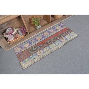 Alfombra Turca Rústica Vintage Roja y Azul de 18x4 pies, Alfombra Grande de Lana Ecológica de 9x12 Rectangular, Alfombra de Retazos para Entrada y Pasillo, Látex - Product Image 2