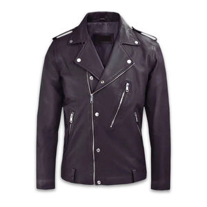 แจ็กเก็ตหนังสำหรับผู้ชายเสื้อแจ็กเก็ตหนังแฟชั่นสำหรับฤดูหนาวโลโก้ตามสั่ง - Product Image 1