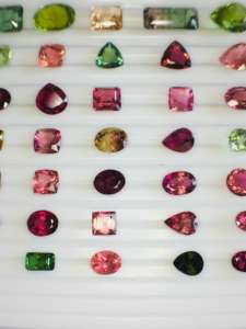 Lot de 50 pierres précieuses en tourmaline naturelle de qualité AAA, 187 carats, formes variées, taillées, pour tous les bijoux, certificat IGI - Product Image 6