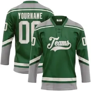 Chemises unisexes pour adultes, personnalisées avec le nom de l'équipe de hockey sur glace 2026, imprimées, 100% polyester, écologiques, respirantes, extensibles dans les quatre sens, séchage rapide - Product Image 1