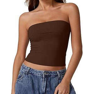 Venta caliente de moda chicas sin mangas Slim Fit Corset 2025 Top camisetas sin mangas para mujeres - Product Image 4