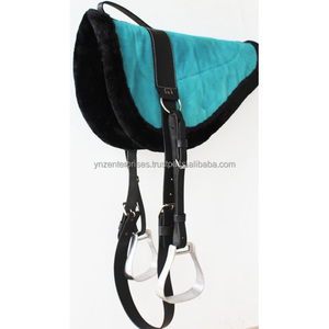 Almohadilla a pelo de algodón oscuro duradera de alta calidad Y & Z, nuevo diseño, estribos, circunferencia para montar a caballo, logotipo personalizado, ecuestre - Product Image 3