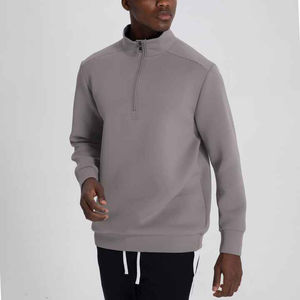 2025 demi-fermeture éclair sweats pour hommes séchage rapide col rond sport entraînement Joggers veste plaine brodé Logo Sports d'hiver - Product Image 2