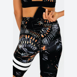 กางเกงขาสั้นเอวสูง85% นักขี่จักรยาน15% ยางยืดทำจากโพลีเอสเตอร์ - Product Image 4