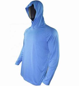 Polyester Bamboo Waterproof Anti- UV for <b>Men</b> and Women UV Protection Cool Long Sleeve UPF 50+ Fishing <b>Shirts</b> With Hooded - Product Image 3