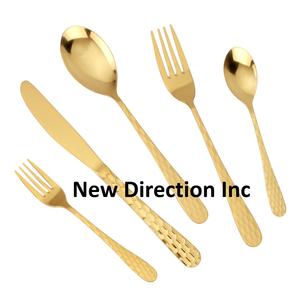 Couverts de qualité supérieure pour mariage maison hôtel restaurant dessus de table décoratif 2 pièces finition or ensemble de couverts - Product Image 4
