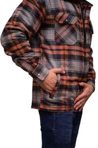 Chemise en flanelle doublée matelassée brossée Chemise de moto personnalisée pour hommes Chemise en flanelle Dixxon 100% coton Boutons en laiton en gros - Product Image 3