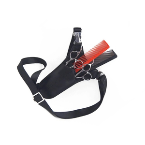 Tijera de cuero real para peluquero, funda triangular para peluquería, soporte para bolsa - Product Image 2