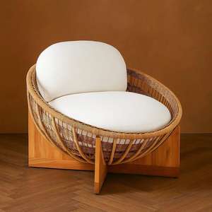 Meubles en rotin durables minimalistes modernes pour espaces intérieurs et extérieurs pour ferme hôtel salle à manger villa salon chambre parc - Product Image 1