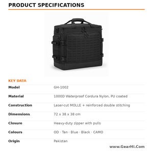 Sac de transport robuste et classique, résistant à l'eau, pour équipement de décontamination, kit de neutralisation chimique, station de douche de terrain - Product Image 2