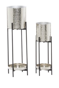 Jardinière en métal galvanisé de design vintage avec poignées en métal de qualité supérieure pour la décoration de la maison et du jardin - Product Image 5