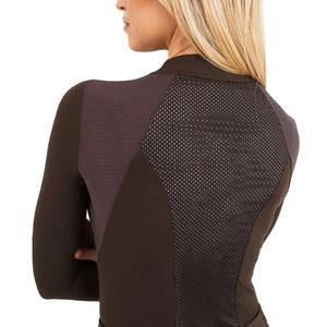 Capa base Mujer Pantalones cortos Manga ecuestre Equitación Show Shirt Oem Service Camiseta ecuestre Equitación Top Equitación - Product Image 2