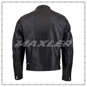 Veste de moto en cuir pour hommes approuvée CE | Veste de motard élégante | Veste d'équitation en cuir durable - Product Image 2