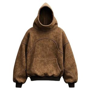 Sweat-shirt unisexe à capuche surdimensionné, sweat-shirt à fermeture éclair épais et doux de haute qualité, vêtements de rue en gros, sweat-shirt à fermeture éclair - Product Image 5